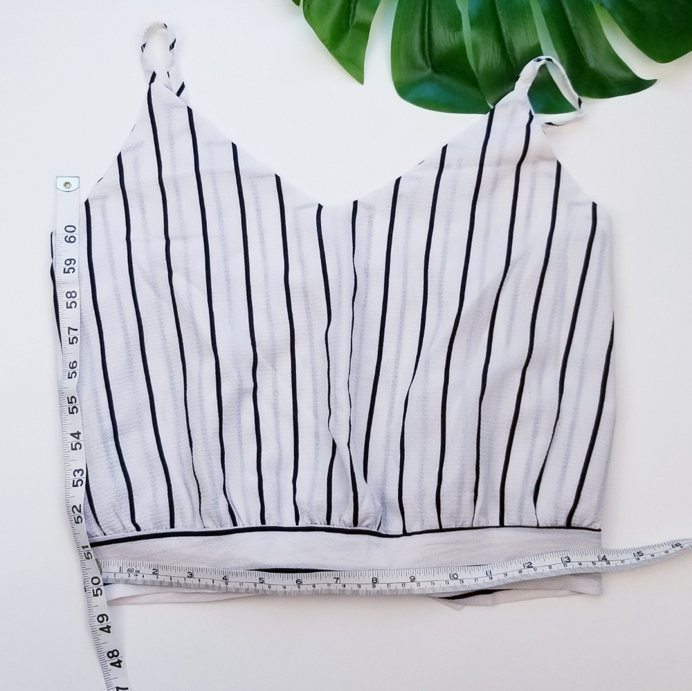 Crop Top Cami Off White Stretchy Adjustable Straps - Picture 4 of 8